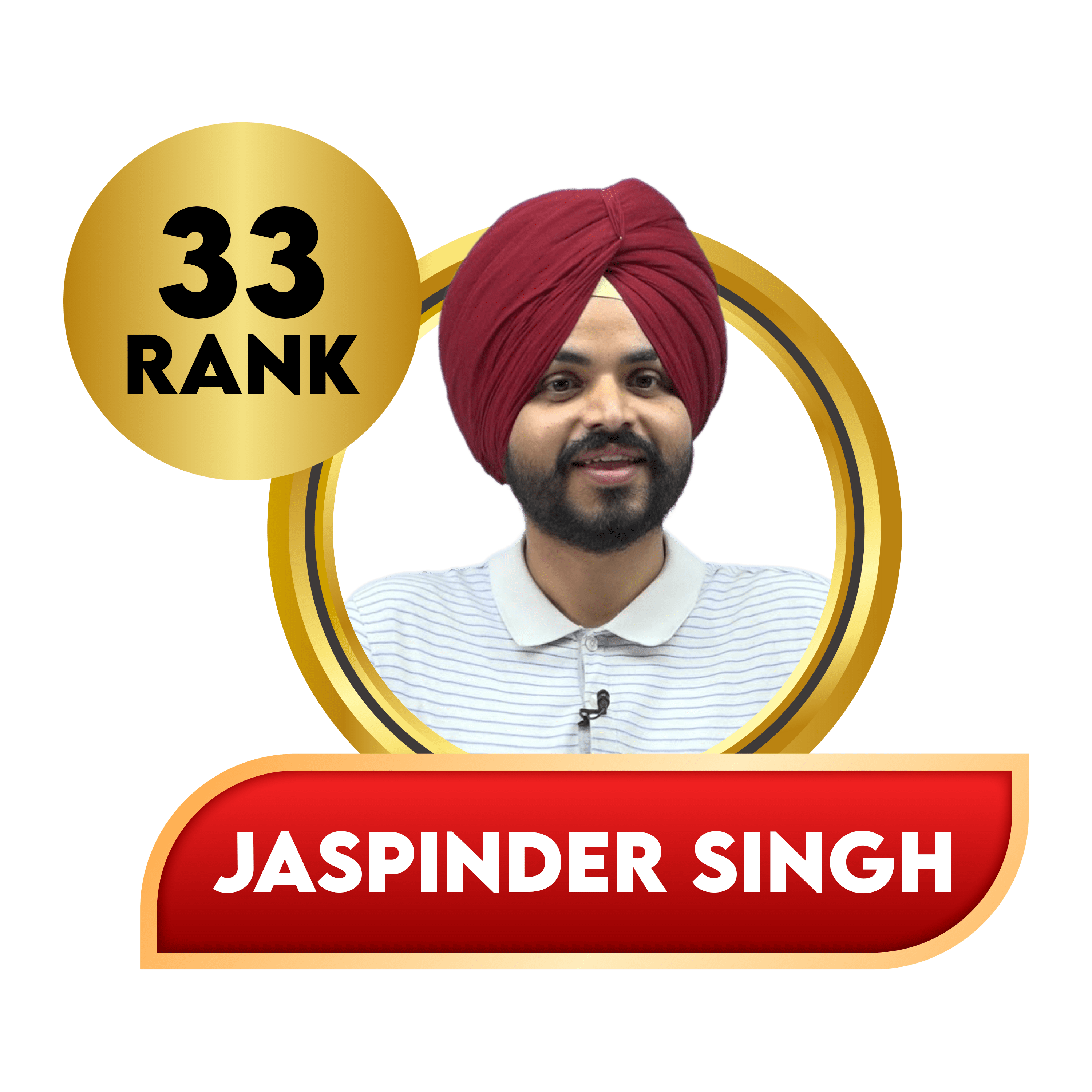 Jaspinder Singh CBL UPSC Student  All India Rank 33